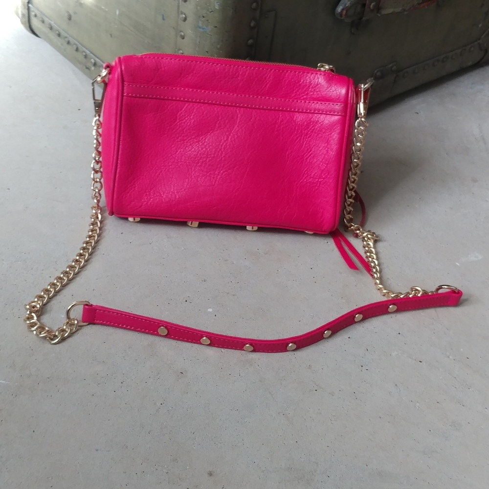 Rebecca Minkoff Red Gold Mini Mac Purse - Picture 2 of 8
